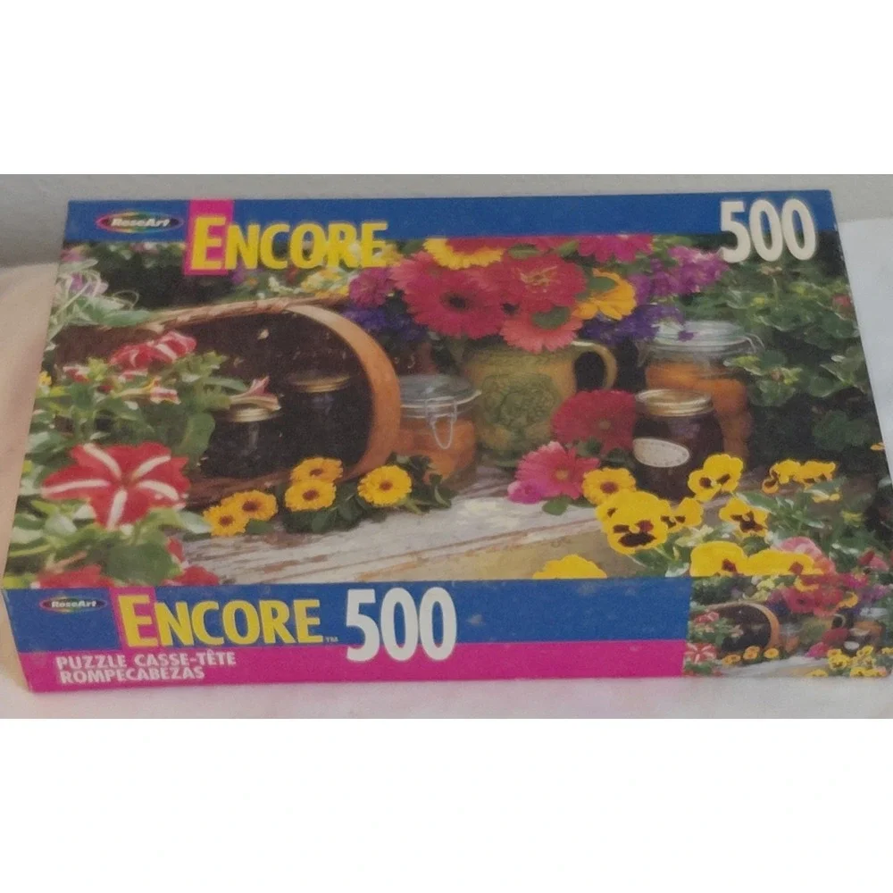 RoseArt Encore 500 Piece Jigsaw Puzzle Flowers Garden Still Life Factory Sealed